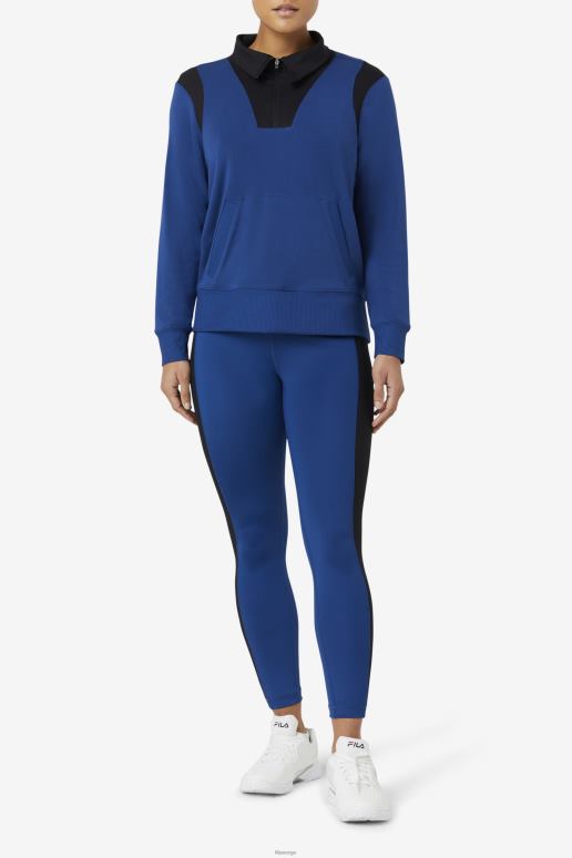 FILA kvinner forza tekstur høy midje legging marine peon/svart fila HHL841997 marine peon/svart