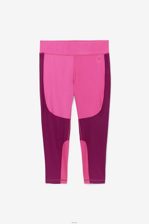 FILA kvinner forza teksturert lang legging lys rosa/magenta lilla fila HHL842003 lys rosa/magenta lilla