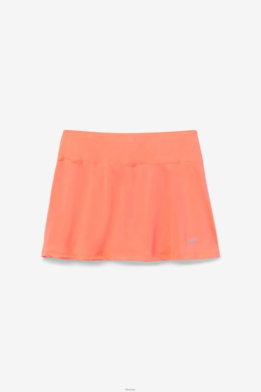 FILA kvinner brennende korall fila pickleball volang skort HHL842037 brennende koraller