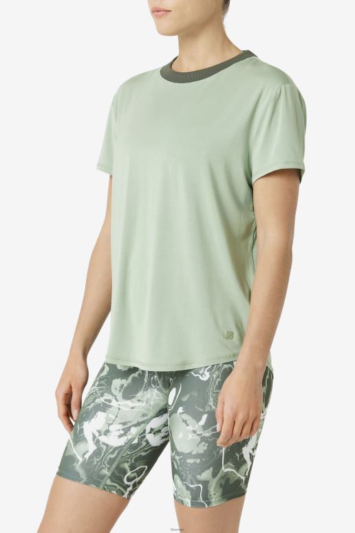 FILA kvinner basilikum/timian fi-lux kortermet topp fila HHL841902 basilikum/timian