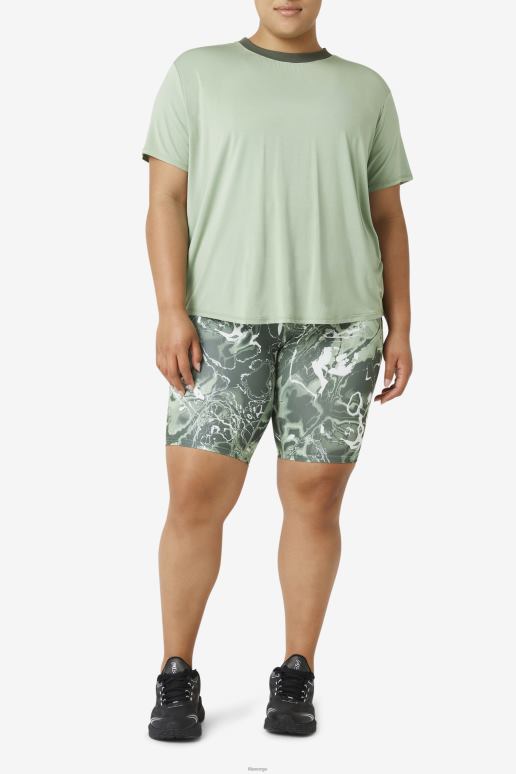 FILA kvinner fi-lux kortermet topp basilikum/timianfila HHL841919 basilikum/timian