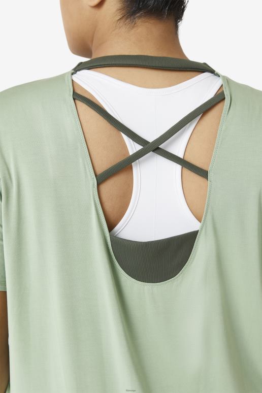 FILA kvinner fi-lux kortermet topp basilikum/timianfila HHL841919 basilikum/timian