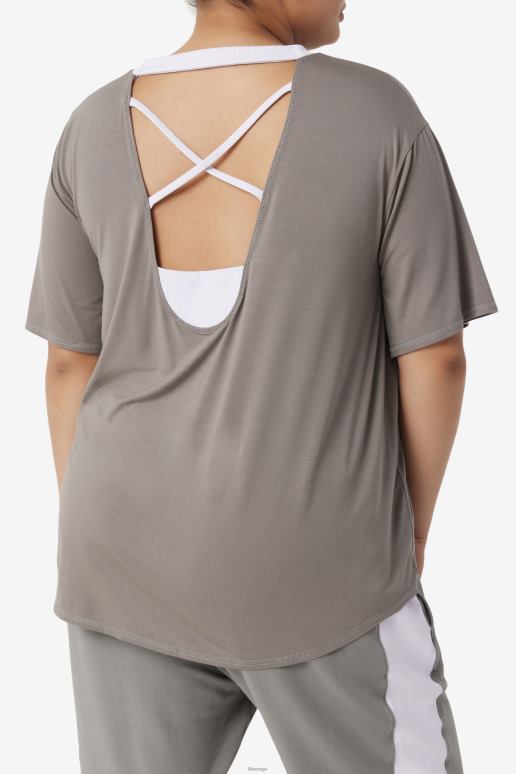 FILA kvinner fi-lux kortermet topp fila gargoyle/lavendelblå HHL841922 gargoyle/lavendelblå