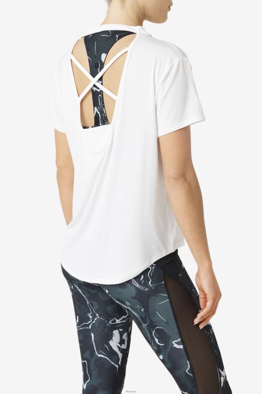 FILA kvinner fi-lux kortermet topp hvit fila HHL841901 hvit