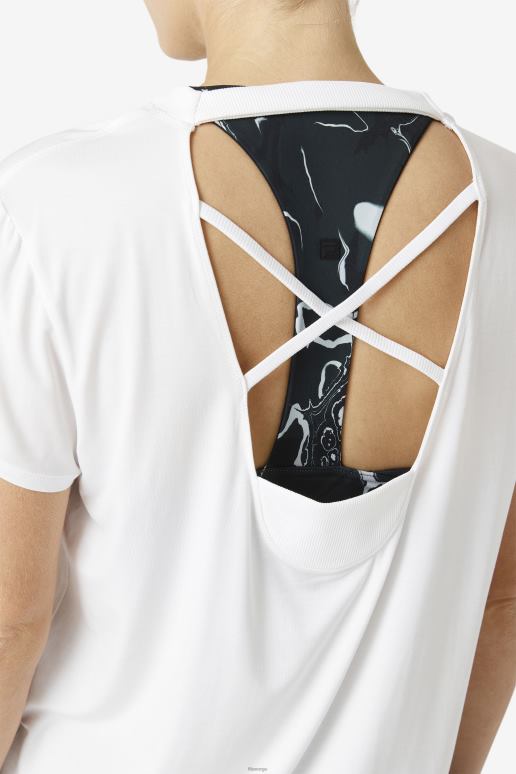 FILA kvinner fi-lux kortermet topp hvit fila HHL841901 hvit