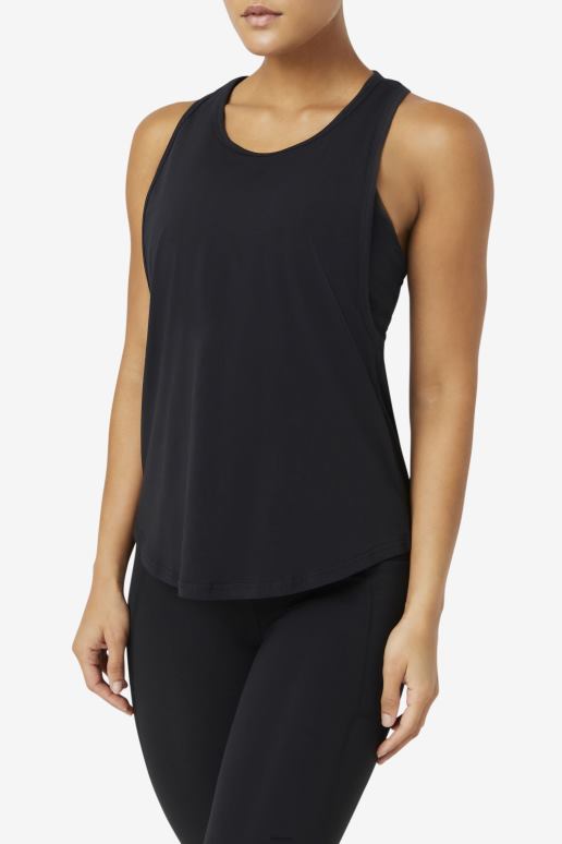 FILA kvinner fi-lux lang tank topp fila svart HHL841904 svart