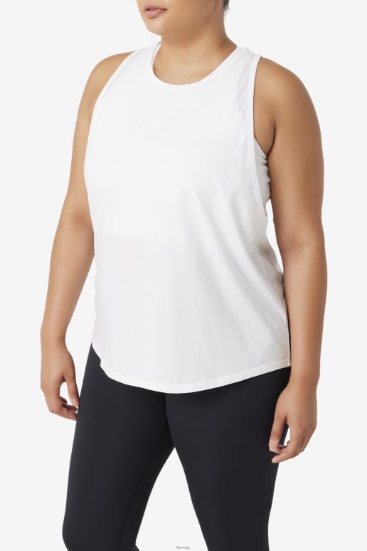 FILA kvinner fi-lux lang tank topp hvit fila HHL841907 hvit