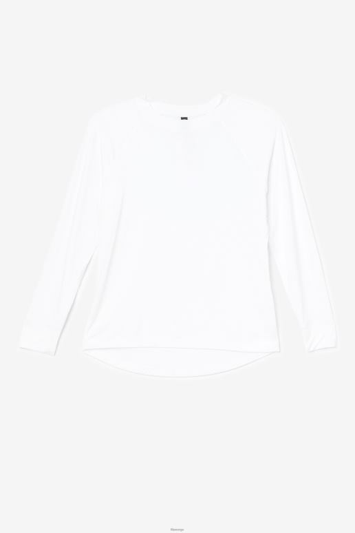 FILA kvinner fila fi-lux mesh rygg langermet crew hvit HHL841867 hvit