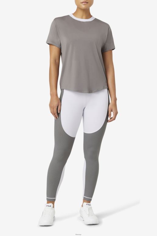 FILA kvinner fila gargoyle fi-lux kortermet topp HHL841900 gargoyle