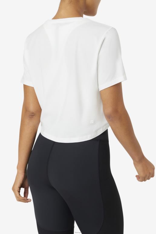 FILA kvinner fila hvit fi-lux high-low crop topp HHL841858 hvit