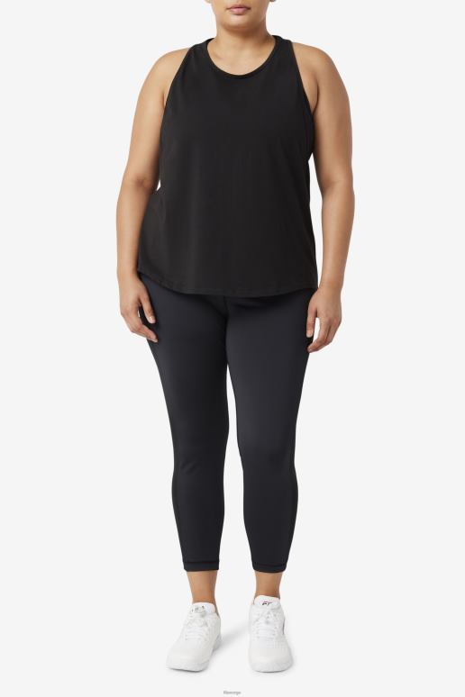 FILA kvinner fila svart fi-lux lang tank topp HHL841906 svart