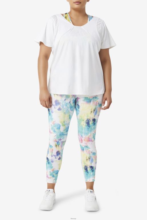 FILA kvinner fila uplift teksturert kortermet topp hvit HHL841909 hvit