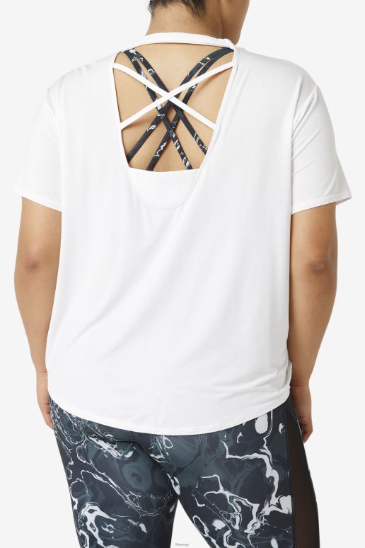 FILA kvinner hvit fi-lux kortermet topp fila HHL841920 hvit