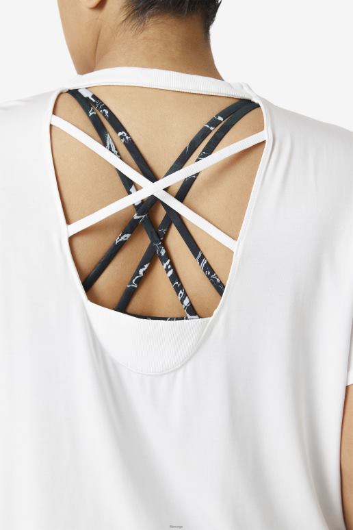 FILA kvinner hvit fi-lux kortermet topp fila HHL841920 hvit