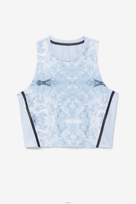 FILA kvinner uplift atletisk crop top blå tåke/svart fila HHL841925 blå tåke/svart