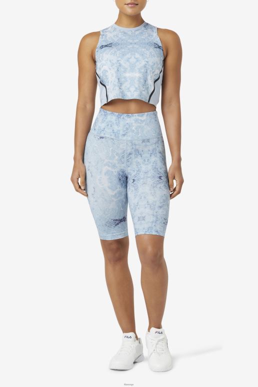 FILA kvinner uplift atletisk crop top blå tåke/svart fila HHL841925 blå tåke/svart