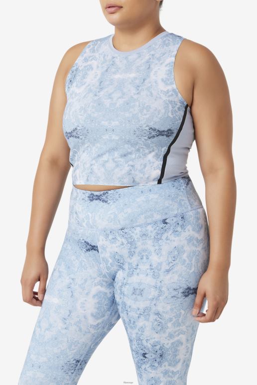 FILA kvinner uplift atletisk crop top fila blå tåke/svart HHL841934 blå tåke/svart