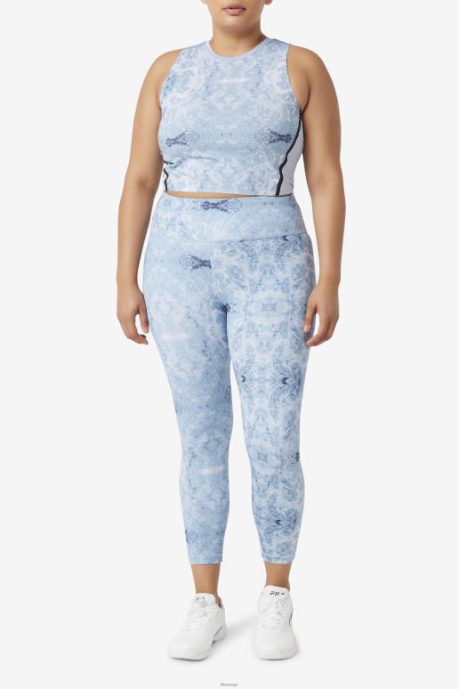 FILA kvinner uplift atletisk crop top fila blå tåke/svart HHL841934 blå tåke/svart