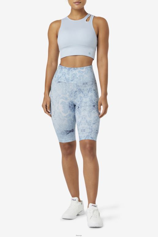 FILA kvinner blå tåke oppløft skive crop bh topp fila HHL841824 blå tåke