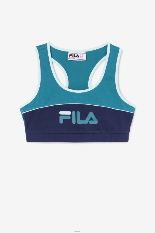 FILA kvinner dyp innsjø/marine/iset aqua kairi bra topp fila HHL841470 dyp innsjø/marine/isaqua