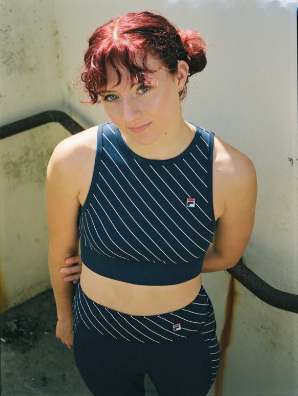 FILA kvinner fila karla pin stripete BH topp HHL843427