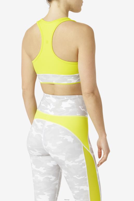 FILA kvinner fila uplift racerback bh topp svovel HHL841807 svovel