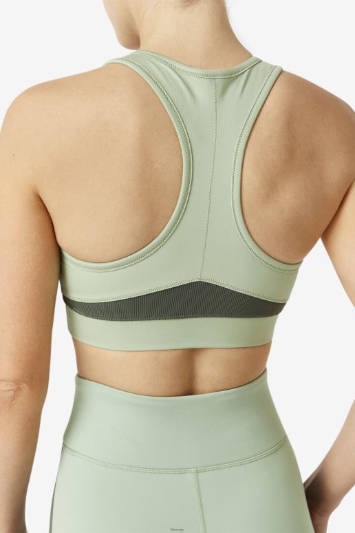 FILA kvinner fila uplift racerback sports-bh basilikum/timian HHL841819 basilikum/timian