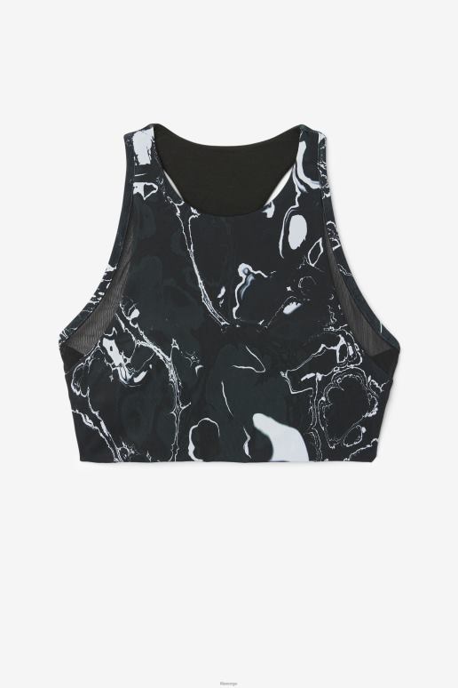 FILA kvinner fila uplift t-back sports-bh svart marmor HHL841795 svart marmor