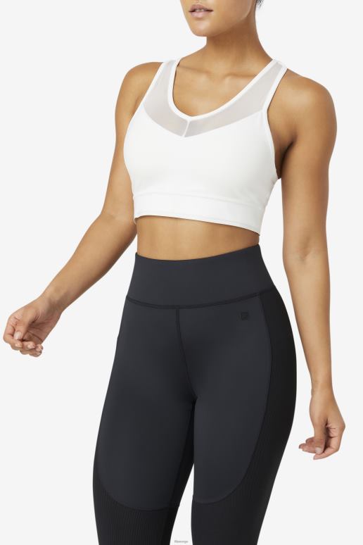 FILA kvinner hvit fila uplift racerback BH topp HHL841803 hvit