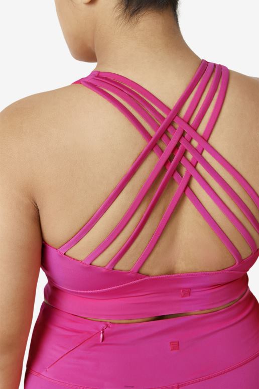 FILA kvinner lys rosa fila uplift sports-bh med høy hals HHL841839 lys rosa