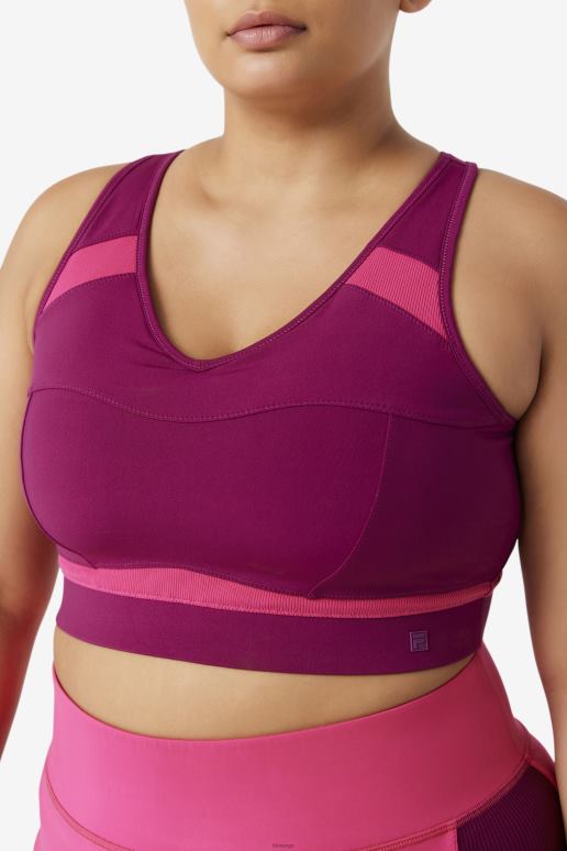 FILA kvinner magenta lilla/lys rosa fila uplift racerback sports-bh HHL841833 magenta lilla/lyse rosa