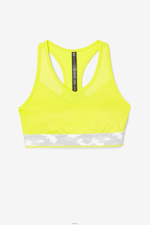 FILA kvinner svovel fila uplift racerback bh topp HHL841851 svovel