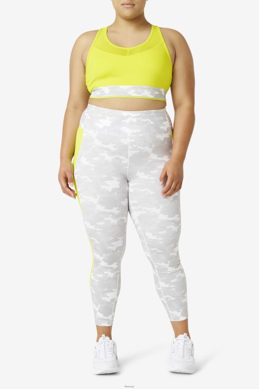 FILA kvinner svovel fila uplift racerback bh topp HHL841851 svovel