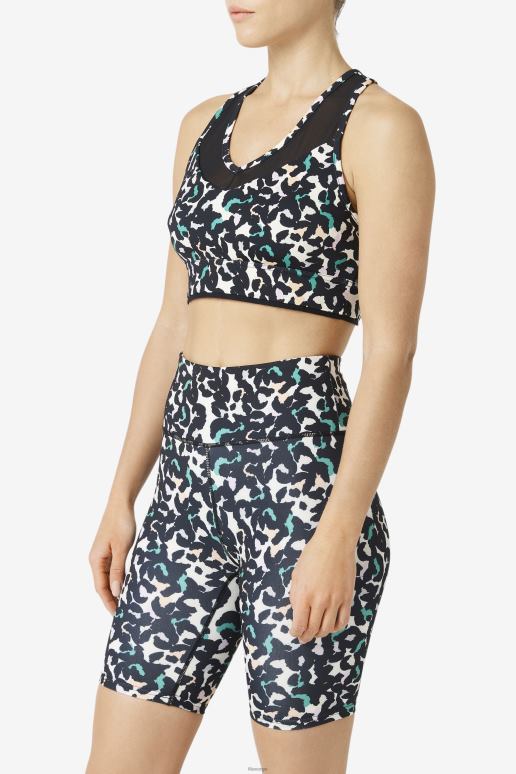 FILA kvinner uplift racerback bh topp fila svart dyr HHL841802 svart dyr