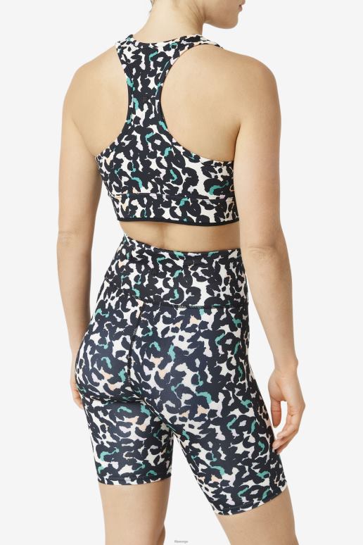 FILA kvinner uplift racerback bh topp fila svart dyr HHL841802 svart dyr