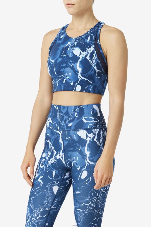 FILA kvinner uplift t-back sports-bh marine marmor fila HHL841799 marine marmor
