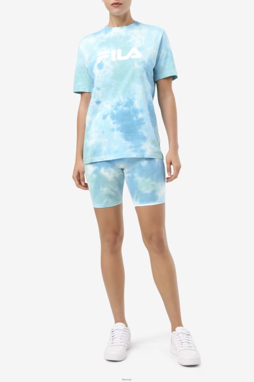 FILA kvinner alivia tie dye t-skjorte hvit/splish/all/latigo bay fila HHL841403 hvit/splitt/all/latigo bay