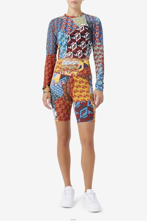 FILA kvinner birdy langermet topp hav/gul/hvit fila HHL841379 hav/gul/hvit