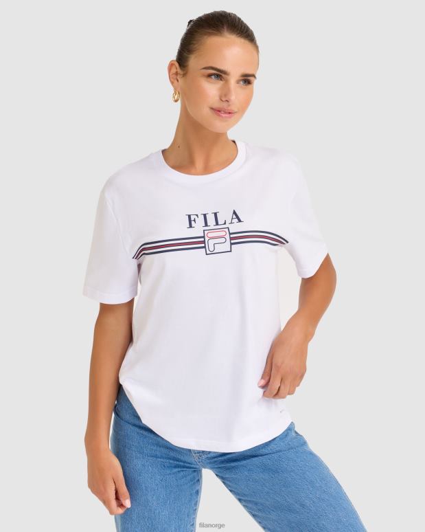 FILA kvinner cathy tee fila hvit HHL842786 hvit
