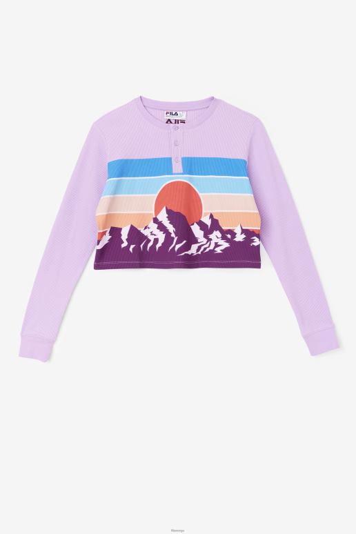 FILA kvinner croc/pbeet fila liza termisk henley HHL841461 krok/pbeet