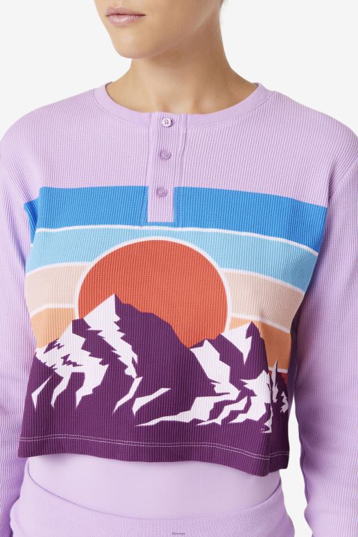 FILA kvinner croc/pbeet fila liza termisk henley HHL841461 krok/pbeet