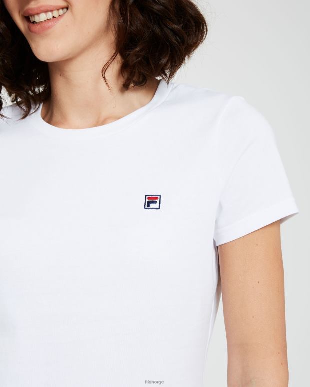 FILA kvinner dame volara badge t-skjorte fila hvit HHL842942 hvit
