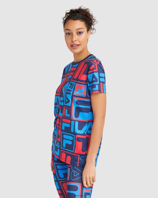 FILA kvinner fila new marine anja t-skjorte for kvinner HHL842854 ny marine