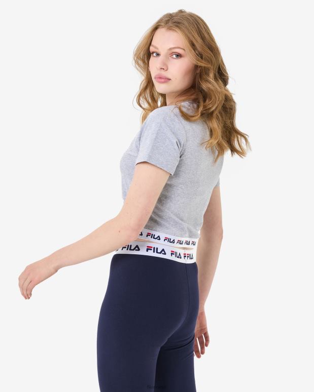 FILA kvinner fila salvie cropped tee grå marle HHL842941 grå marle
