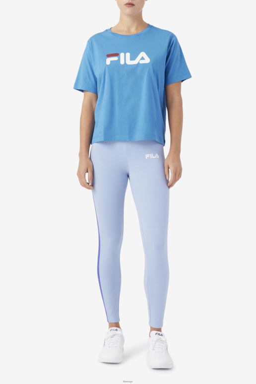 FILA kvinner fila thea tee vallarta blå/hvit/rabarbra HHL841453 vallarta blå/hvit/rabarbra