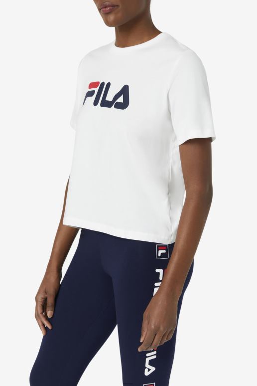FILA kvinner fila white miss eagle t-skjorte HHL841408 hvit