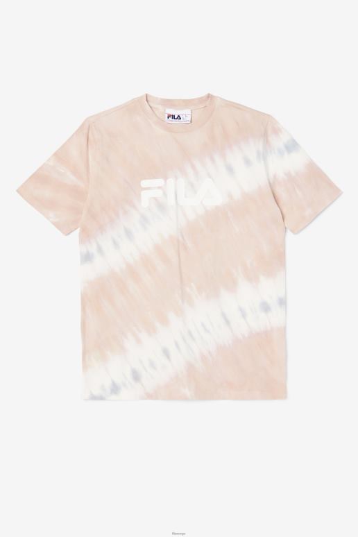 FILA kvinner gardenia/hvit/belgisk blokk alivia tie dye tee fila HHL841404 gardenia/hvit/belgisk blokk