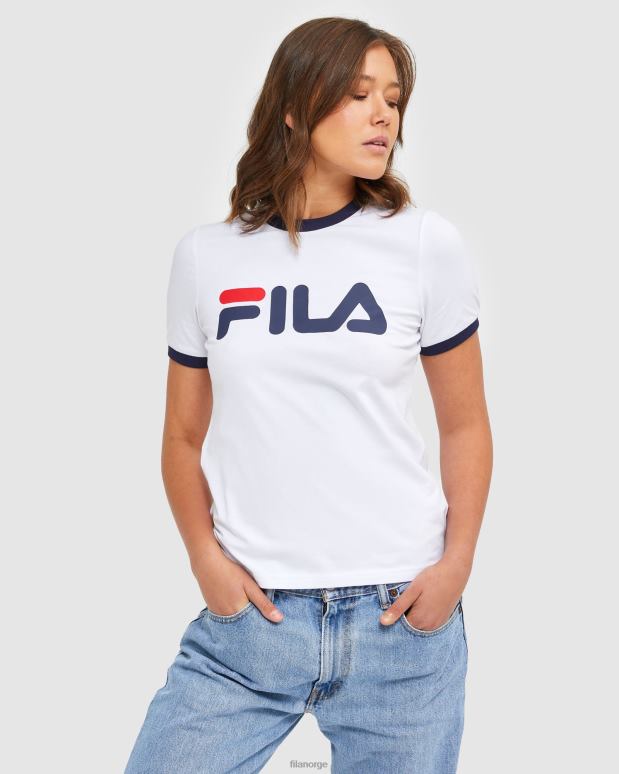 FILA kvinner hvit fila classic ringer-t-skjorte for kvinner HHL842901 hvit