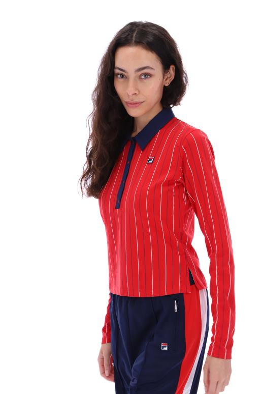 FILA kvinner jada langermet bb1 polo topp fila HHL843422