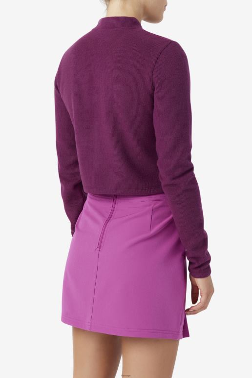 FILA kvinner josie halv zip top drue vin/rouge fila HHL841391 druevin/rouge